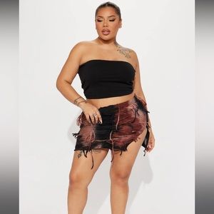 NEW - Stassi Distressed Mini Skirt